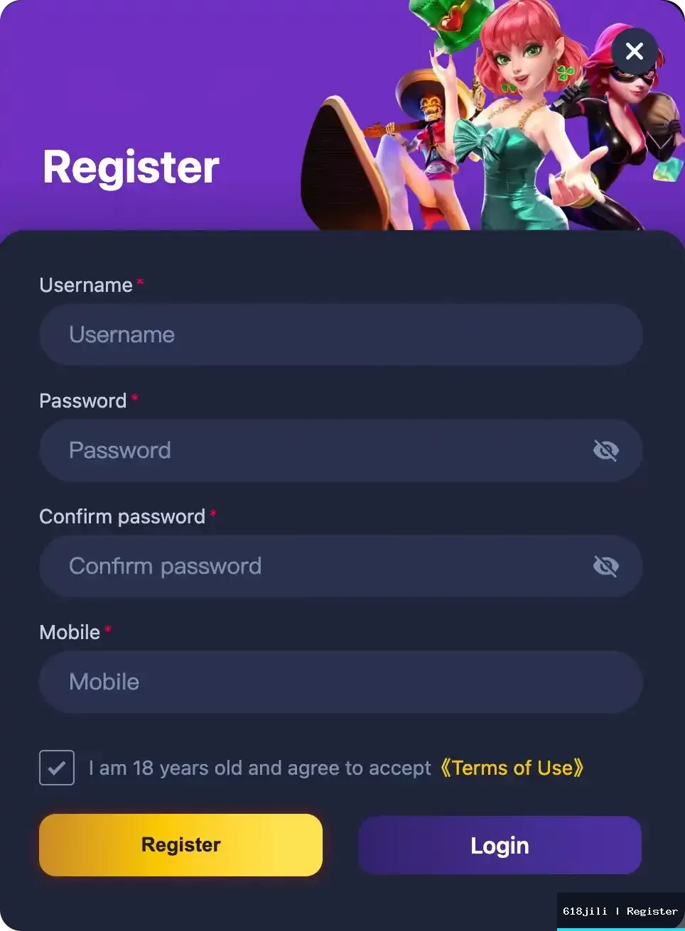 618jili register visual guide 2